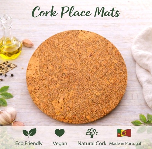 Natural cork place mats - natural,