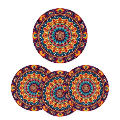 Round placemats set - placemats,