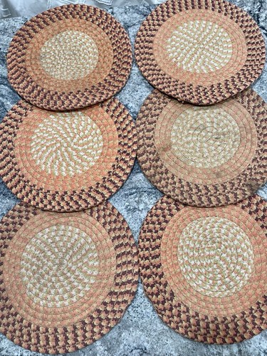 Lot vtg braided - vtg, rug