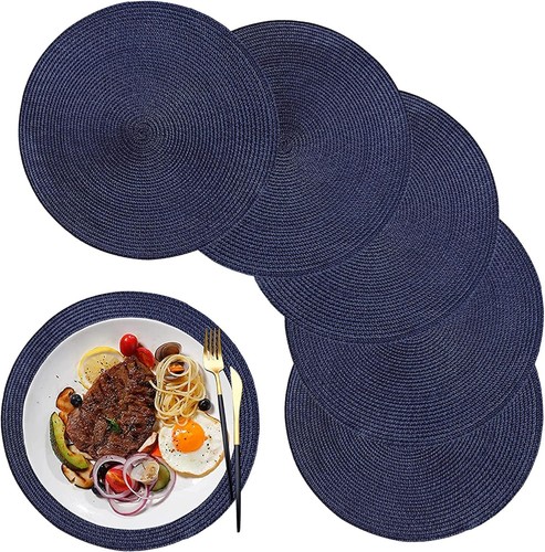 Inch round placemats set - inch,