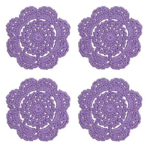 Lace round crochet placemats - lace,