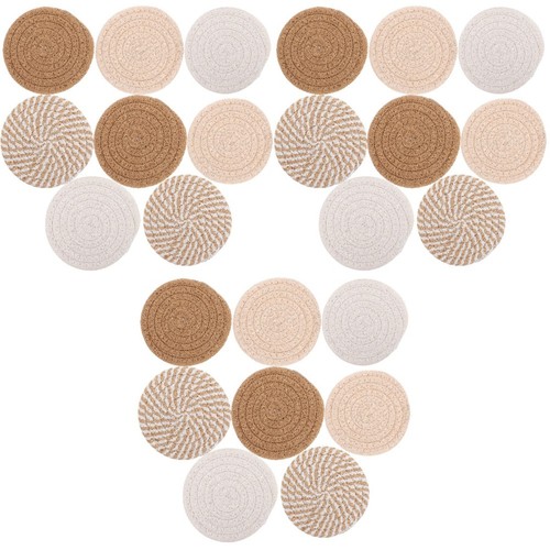 Pcs round coasters cotton - pcs,