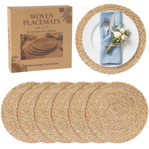 Pack 12in round woven - round,