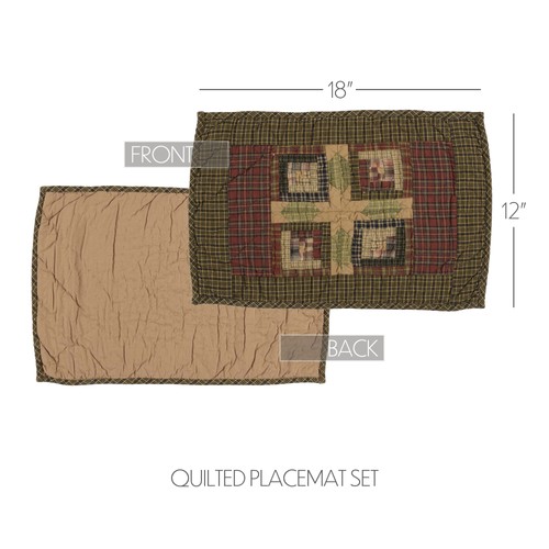 Placemats tea cabin rustic - cabin,