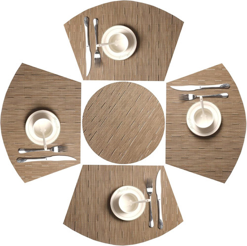 Small round table - round, placemats