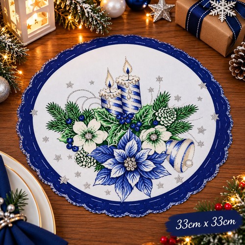 Christmas round table - round, placemat