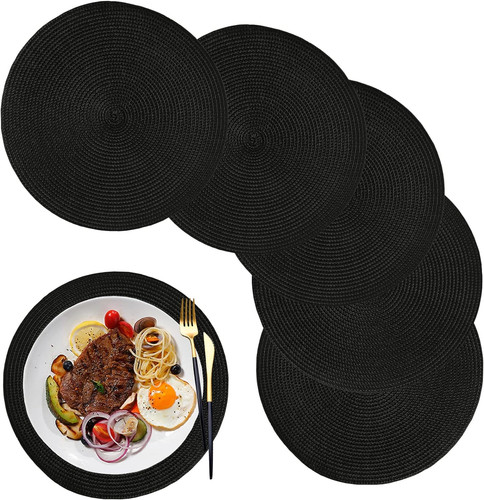 Round braided placemats set - set, of