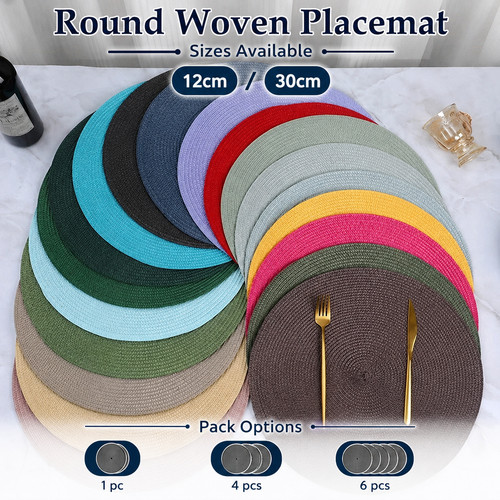 Woven table place mats - woven, large