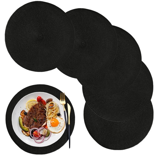 Wanyd round braided placemats - braided,