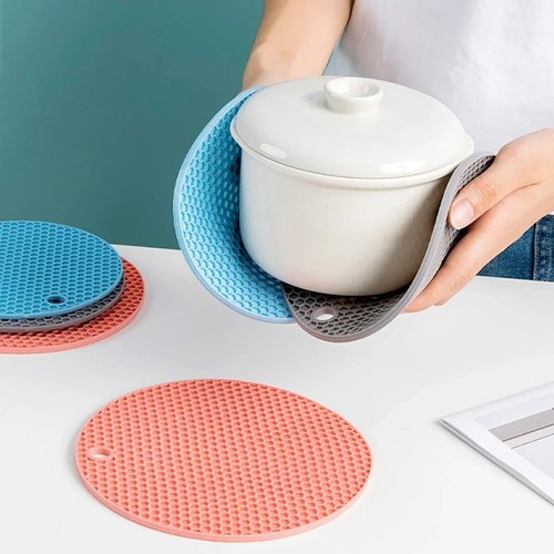Round silicone table mat - round, non