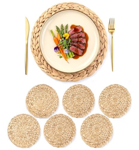 Inch round woven placemats - inch,