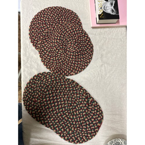 Braided placemats red - 4, green