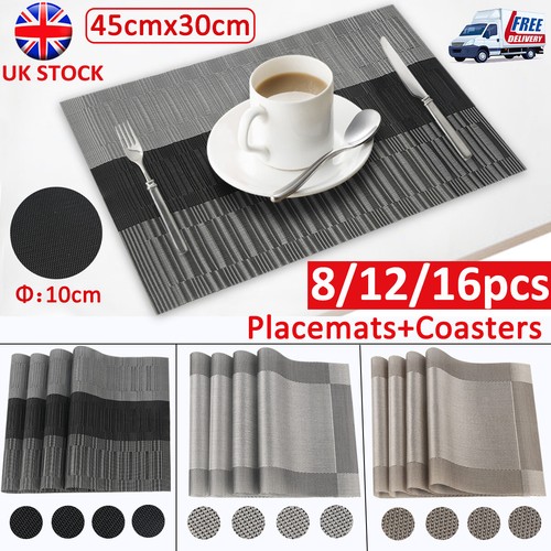 16pcs pvc place mats - 4/8/12/16pcs, &