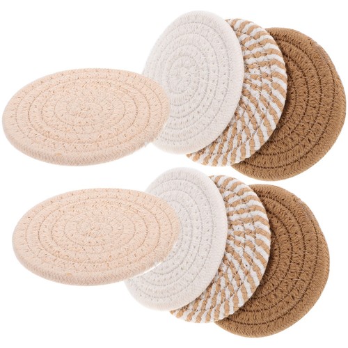 8pcs round coasters cotton - coasters,