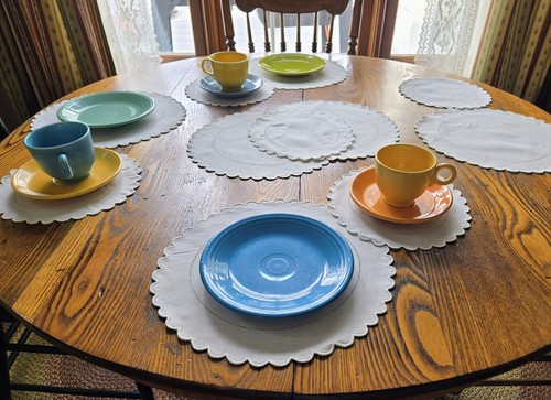 Set vintage 1950s white - of,